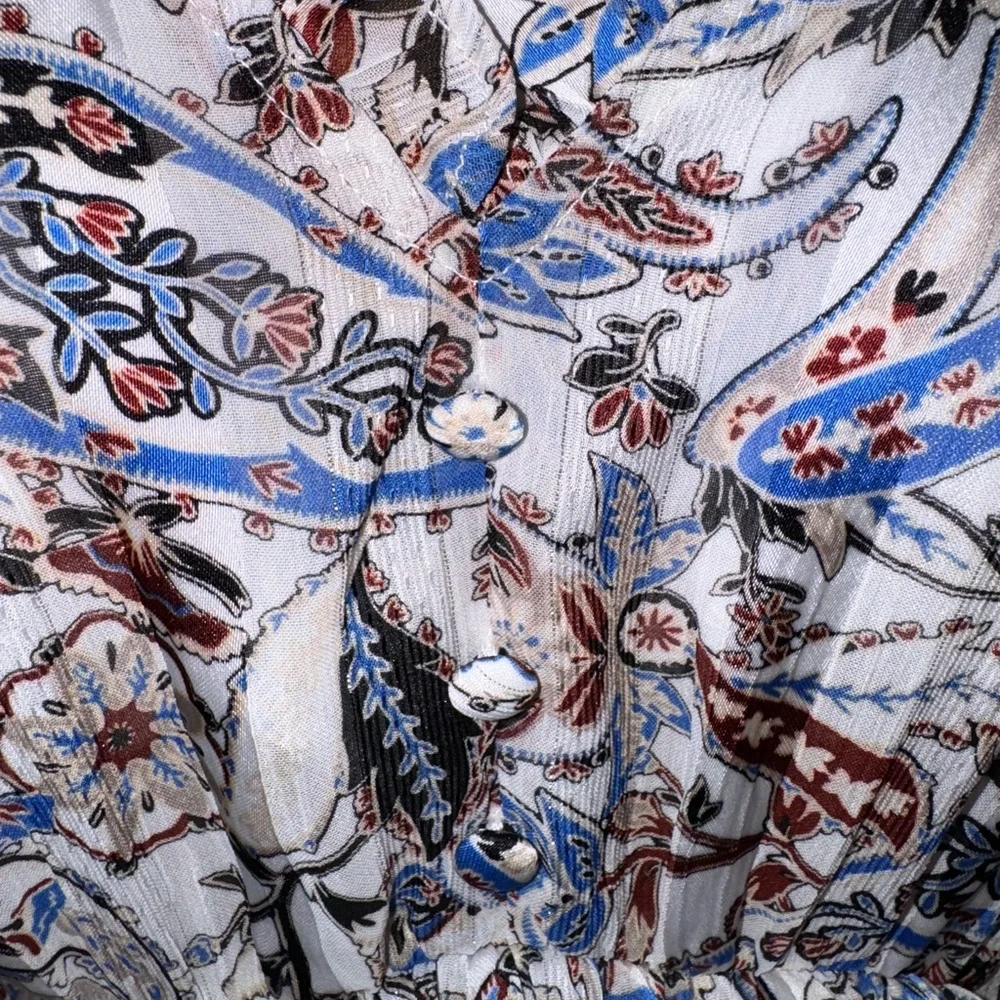 Zara Long Sleeve Paisley Floral Boho Dress - Picture 5 of 7